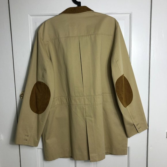 Bobby Jones Collection Men's Golf Coat with Suede Elbow Patches, Large - Picture 3 of 4